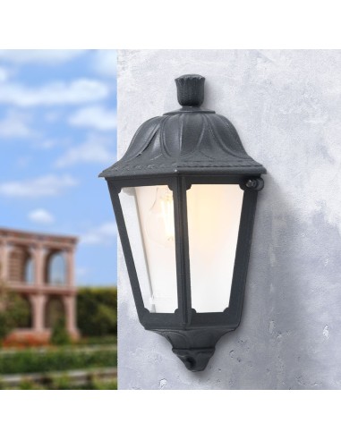 Farol de pared iesse, transparente, e27, negro,...