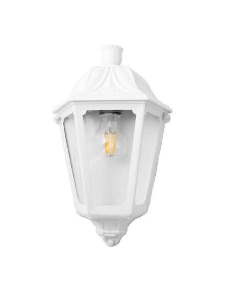 Farol de pared iesse, transparente, e27, blanco, 220 x 105 x 350 mm
