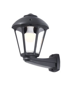 Farol pared con brazo nardo/giampy, transparente, e27, negro, 210 x 270 x 315 mm