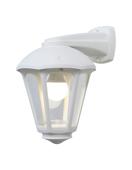 Farol pared con brazo nardo/giampy, transparente, e27, blanco, 210 x 270 x 315 mm