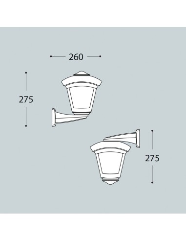 Farol pared con brazo nardo/giampy,...