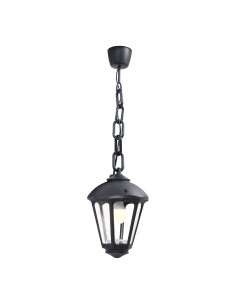 Farol techo con cadena sicar/giampy, transparente, e27, negro, ø210 x 750 mm