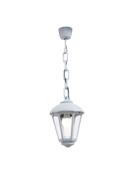 Farol techo con cadena sicar/giampy, transparente, e27, blanco, ø210 x 750 mm