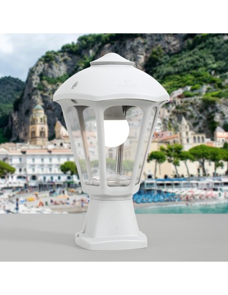 Farol sobremuro disma/giampy, transparente, e27, blanco, ø210 x 330 mm