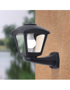 Farol pared con brazo nardo/roby, transparente, e27, negro, 195 x 260 x 275 mm 2