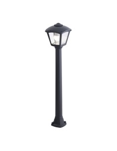 Farol baliza con poste giaffa/roby, transparente, e27, negro, 195 x 195 x 945 mm