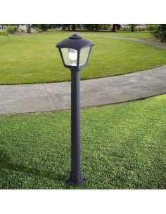 Farol baliza con poste giaffa/roby, transparente, e27, negro, 195 x 195 x 945 mm 2