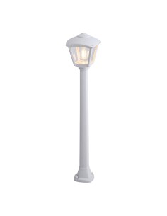 Farol baliza con poste giaffa/roby, transparente, e27, blanco, 195 x 195 x 945 mm