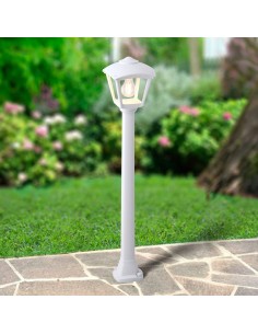 Farol baliza con poste giaffa/roby, transparente, e27, blanco, 195 x 195 x 945 mm 2