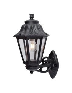 Farol pared con brazo bisso/anna, transparente, e27, negro, 220 x 275 x 450 mm
