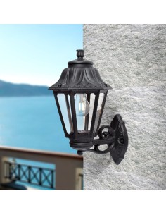Farol pared con brazo bisso/anna, transparente, e27, negro, 220 x 275 x 450 mm 2