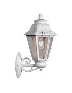 Farol pared con brazo bisso/anna, transparente, e27, blanco, 220 x 275 x 450 mm