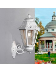 Farol pared con brazo bisso/anna, transparente, e27, blanco, 220 x 275 x 450 mm 2