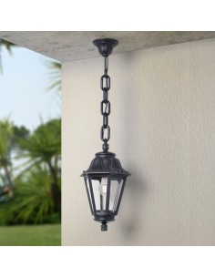 Farol techo con cadena sichem/anna, transparente, e27, negro, ø220 x 800 mm 2