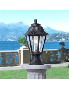 Farol sobremuro mikrolot/anna, transparente, e27, negro, ø220 x 385 mm 2