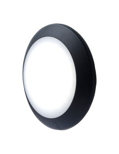 Plafón superficie redondo berta, translúcido, e27, negro, ø275 x 80 mm