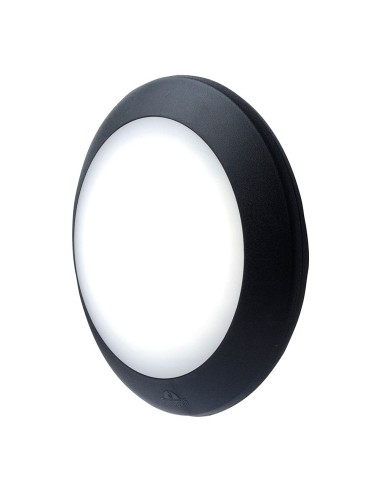 Plafón superficie redondo berta, translúcido, e27, negro, ø275 x 80 mm