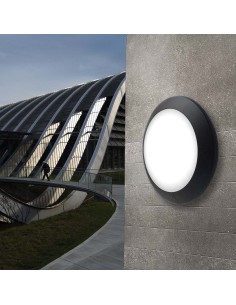 Plafón superficie redondo berta, translúcido, e27, negro, ø275 x 80 mm 2