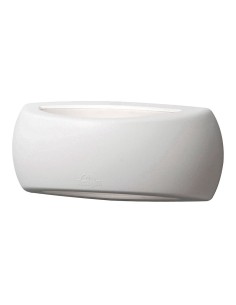 Aplique ovalado con visera francy, translúcido, e27, blanco, 300 x 85 x 130 mm