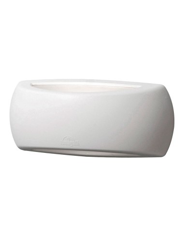 Aplique ovalado con visera francy, translúcido, e27, blanco, 300 x 85 x 130 mm