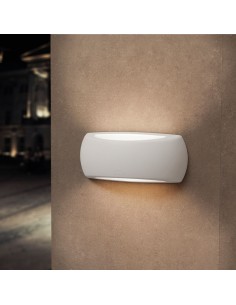 Aplique ovalado con visera francy, translúcido, e27, blanco, 300 x 85 x 130 mm 2