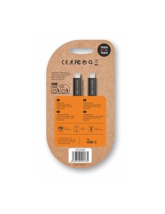 Cable usb-c a usb-c 20-60 w 3 a, negro, 1m 2