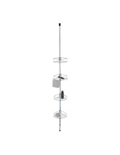 Rinconera telescópica de acero inoxidable, dolcedo, 31 x 23 x 65 - 275 cm