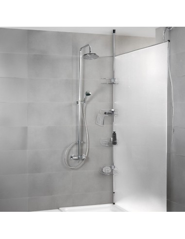 Rinconera telescópica de acero inoxidable,...