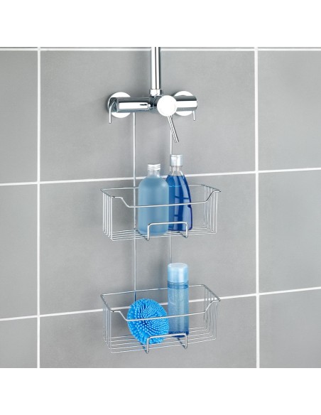 Cesto para la ducha doble piso, milo, 25 x 14 x 55 cm