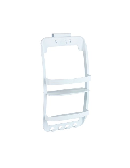 Estante de baño, blanco, con fijación polivalente, universal, 26 x 11,5 x 50 cm