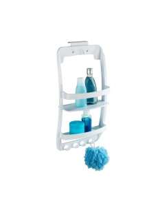 Estante de baño, blanco, con fijación polivalente, universal, 26 x 11,5 x 50 cm 2