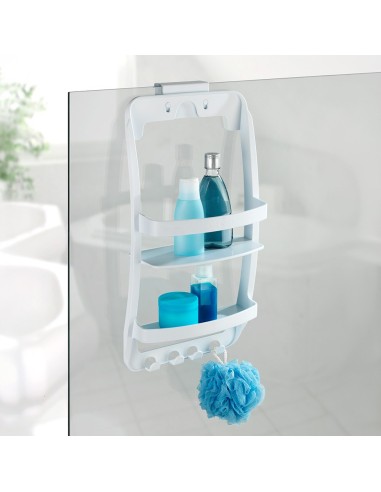 Estante de baño, blanco, con fijación...