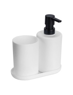 Set de baño, fano, blanco, 3 piezas