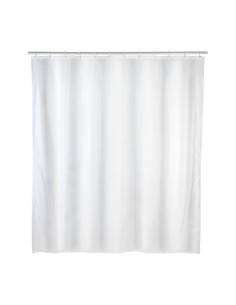 Cortina de ducha de poliéster, blanco, 180 x 200 cm