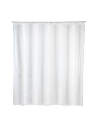 Cortina de ducha de poliéster, blanco, 180 x 200 cm