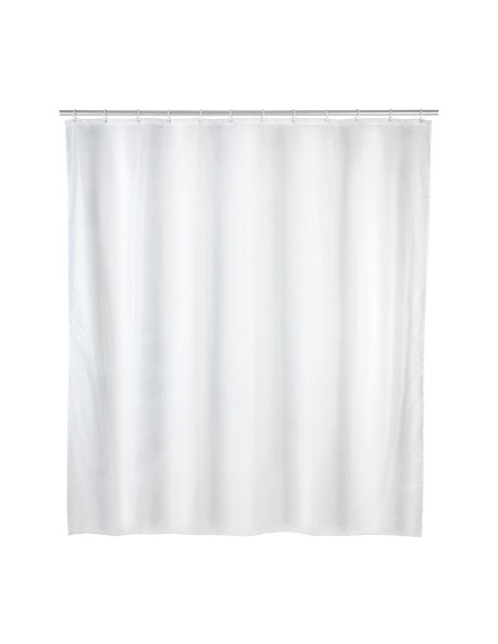 Cortina de ducha de poliéster, blanco, 180 x 200 cm