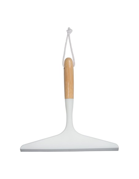 Limpiamamparas y azulejos con gancho, blanco y bambú, bellagio