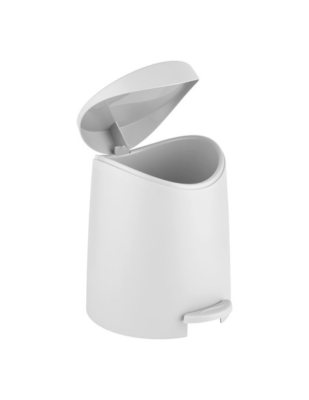 Papelera pedal portes, blanca, 3 l