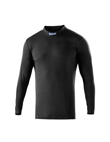 Camiseta de manga larga y cuello perkins, negra, b-rookie, talla l