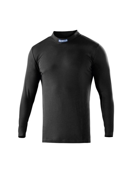 Camiseta de manga larga y cuello perkins, negra, b-rookie, talla l