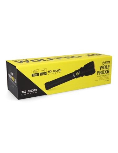 Linterna led táctica largo alcance, wolfpro x6,...