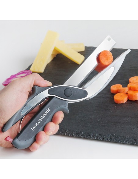 Cuchillo - tijera con mini tabla de cortar integrada