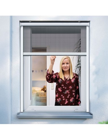 Mosquitera enrollable, blanca, 130 x 160 cm