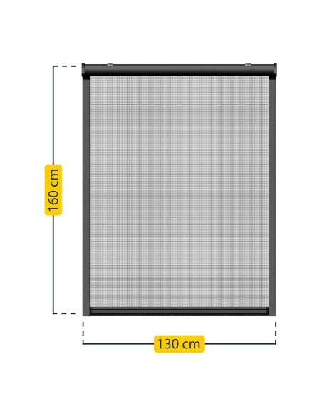 Mosquitera enrollable, antracita, 130 x 160 cm