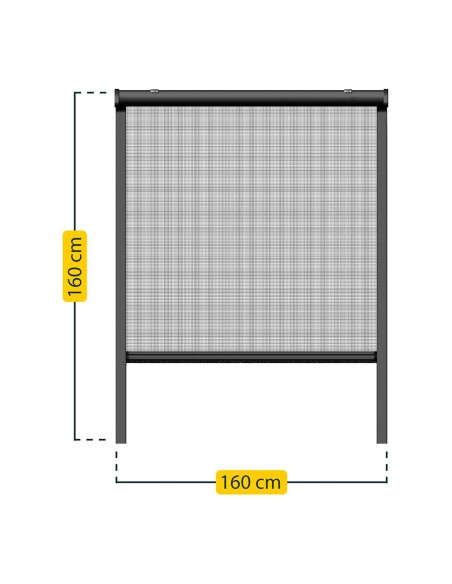 Mosquitera enrollable, antracita, 160 x 160 cm
