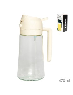 Aceitera 2 en 1 antigoteo/ spray, beige, 430 ml