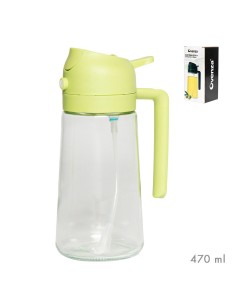 Aceitera 2 en 1 antigoteo/ spray, verde, 430 ml