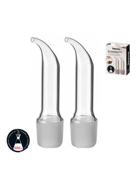 Tapón recambio para aceitera antigoteo 500 ml, 2 uds