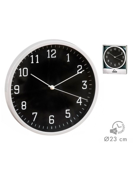 Reloj pared negro/blanco ø21,5 cm
