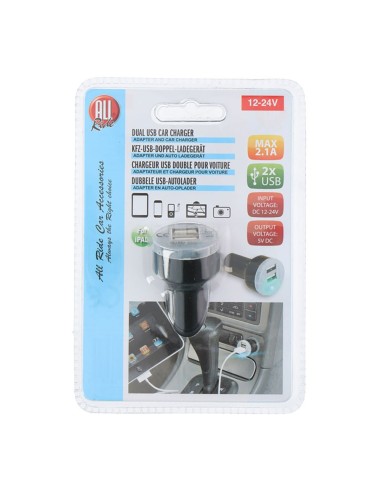 Cargador de coche usb doble 2.1 a